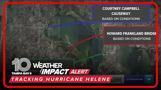 When Tampa Bay bridges will shut down ahead of Hurricane Helene