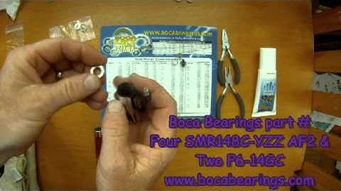 Installing Boca Bearings in the Blade Grips of your Align T-rex 550 helicopter