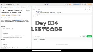 Day 834: LeetCode Problem 3702.  Longest Subsequence With Non Zero Bitwise XOR - Swift