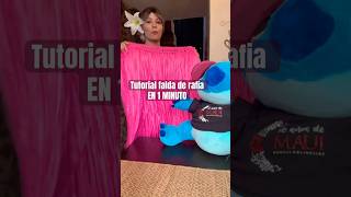 Tutorial FALDA DE RAFIA EN 1 MINUTO ! #maui #tutorial #faldas #rafia #tips #danza #tahitiano