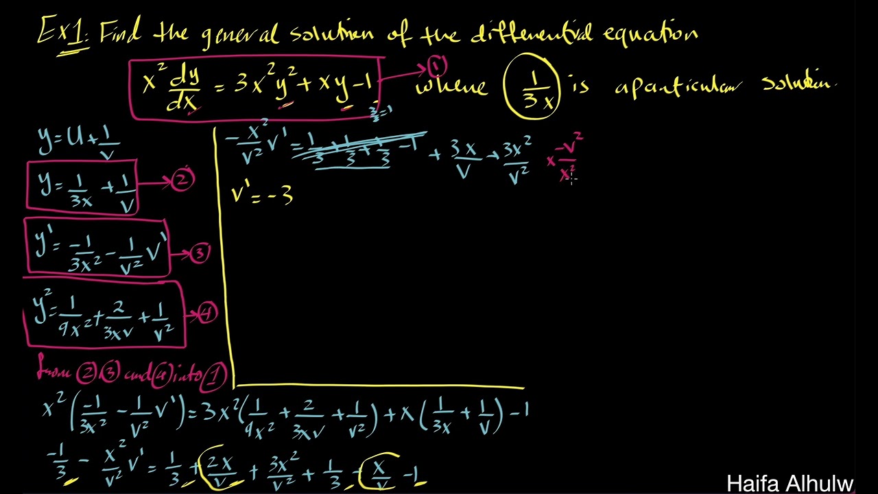 Riccati Differential Equations - معادلات ريكاتي التفاضلية