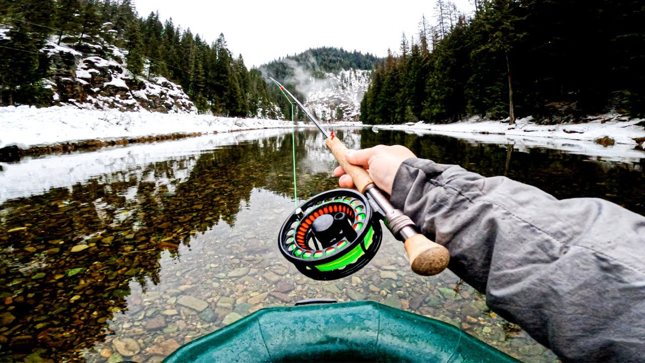 Winter Fly Fishing Coeur d'Alene River Idaho YouTube