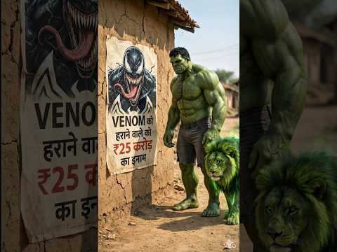 Hulk and lion both live in poverty then 🤯😭 #hulk #aihulk #desihulk #lion #hulkvsvenom #hulkai
