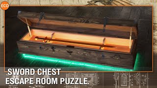 Sword Chest. Escape room puzzle.