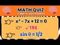 Only Smart people can get This Math Quiz #quickmath.