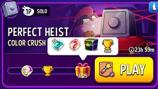 perfect heist color crush rainbow solo challenge | match masters | color crush solo