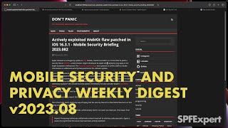 Mobile Security & Privacy Weekly Digest - 2023.08