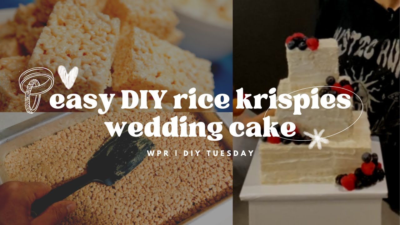 DIY Rice Krispies Wedding Cake Affordable Cheap YouTube