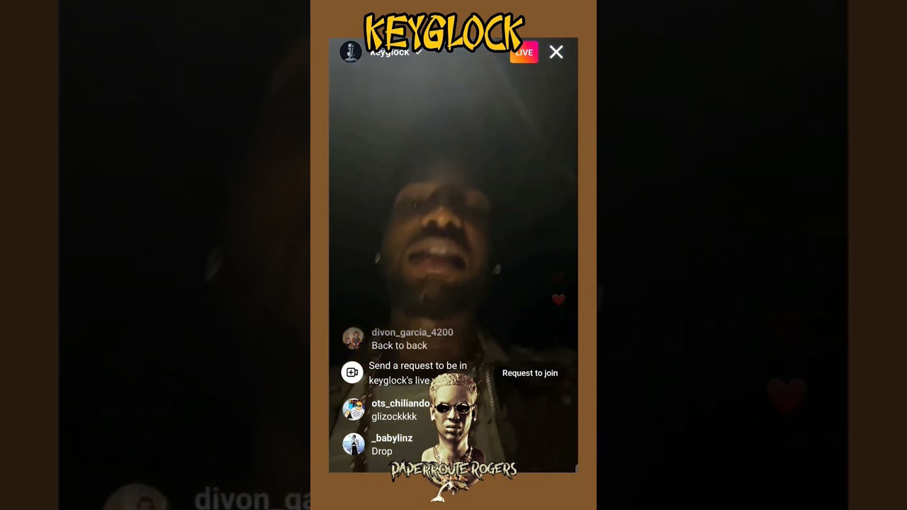 Key Glock - Ig live for a couple sec.
