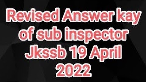 Revised answer key 😱😱 of Sub Inspector