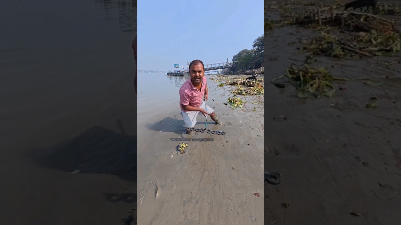 he was😱found a coins 😮in a river