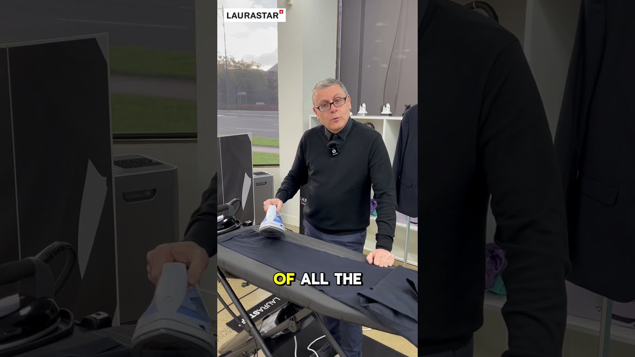 Laurastar ironing an Armani suit