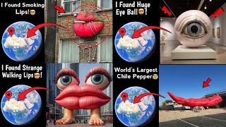 😱🔥 I Found Top 5 Sculptures On Google Earth and Google Maps!