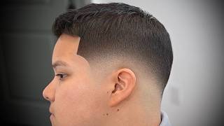 Client got a buzzcut and regretted it ( simple mid fade tutorial )