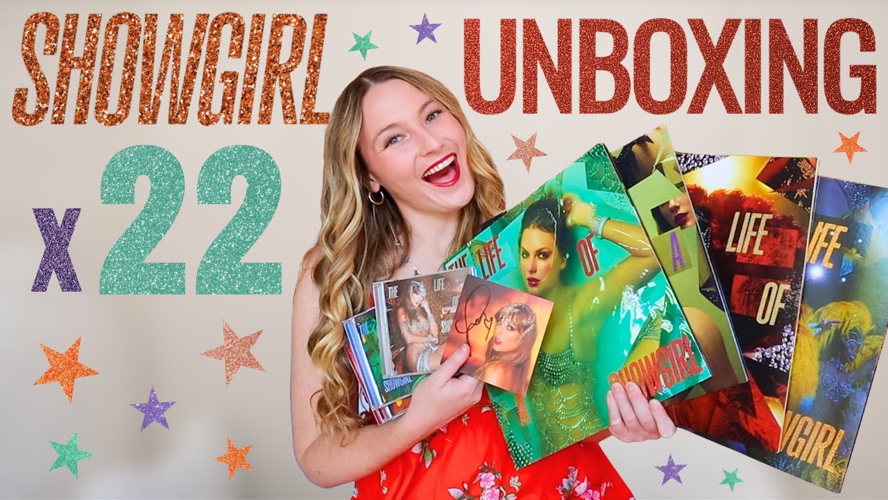 Распаковка всех виниловых и CD-версий Showgirl❤️‍🔥 Подписанные CD, роскошные фотографии, постеры ...