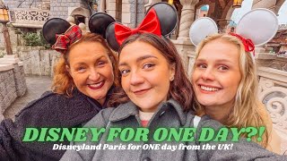 DISNEYLAND PARIS IN ONE DAY! 🇫🇷 Is a UK Day Trip Worth It at Christmas!🎄✨