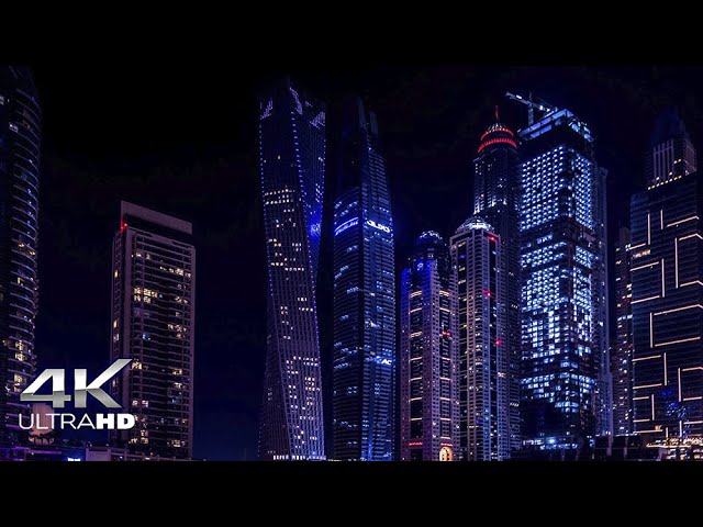 Night cities of the world | 4k video | to the wonderful light music