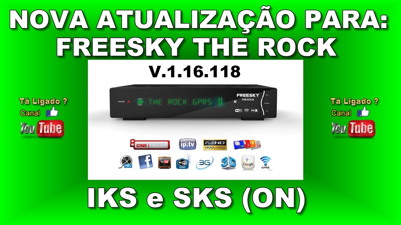 NOVA ATUALIZAÇÃO PARA RECEPTOR FREESKY THE ROCK SKS E IKS. YouTube NOVA ATUALIZAÇÃO PARA RECEPTOR FREESKY THE ROCK SKS E IKS. YouTube