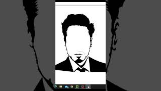 Robert Downey 🔥Drawing Using Python 😱||Kiran Chavan||#python3 #python #shorts #RobertDowney