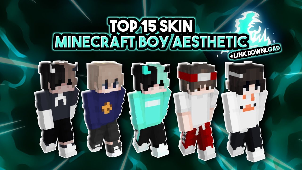 TOP 15 SKIN MINECRAFT BOY AESTHETIC | MCPE INDONESIA - YouTube