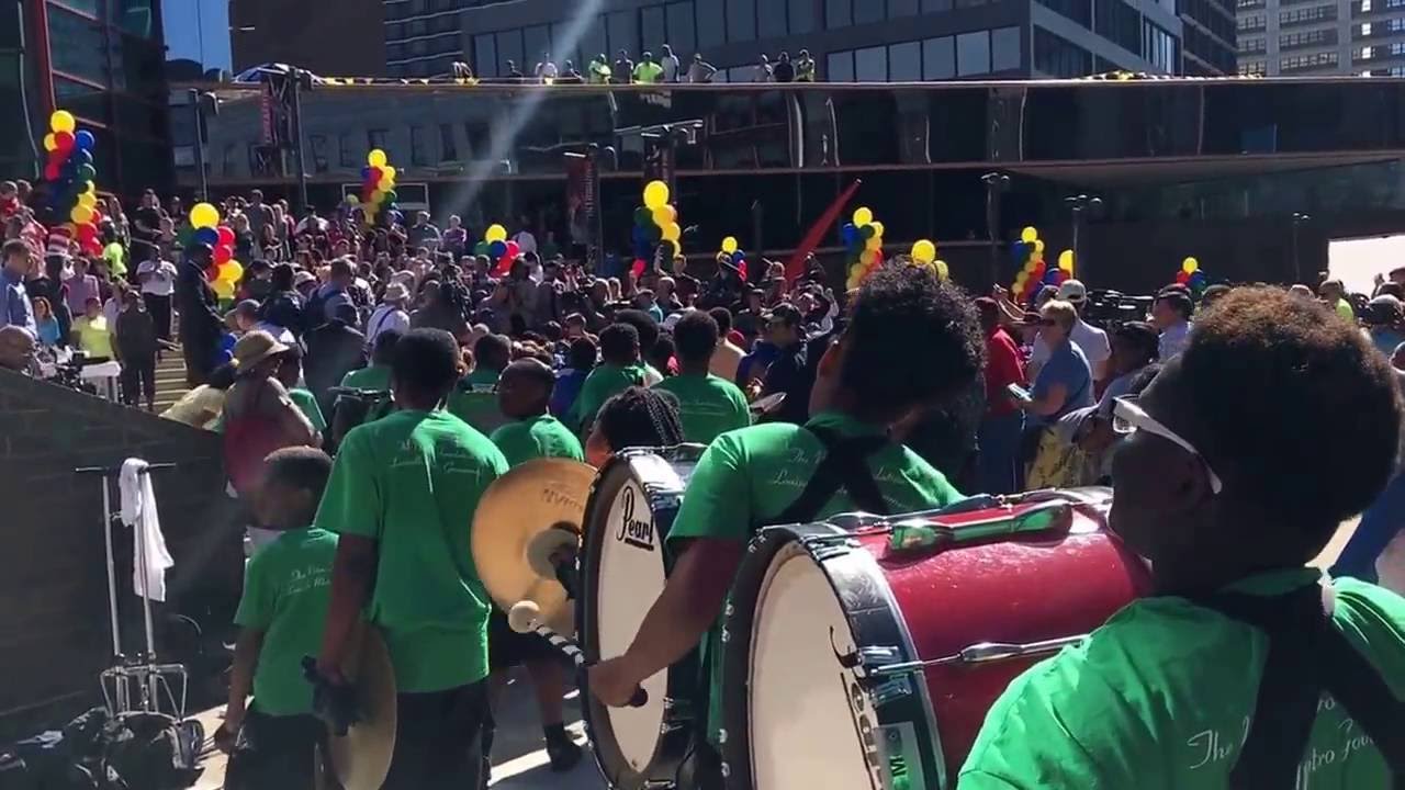 River City Drum Corp and a Butterfly Honors Muhammad Ali