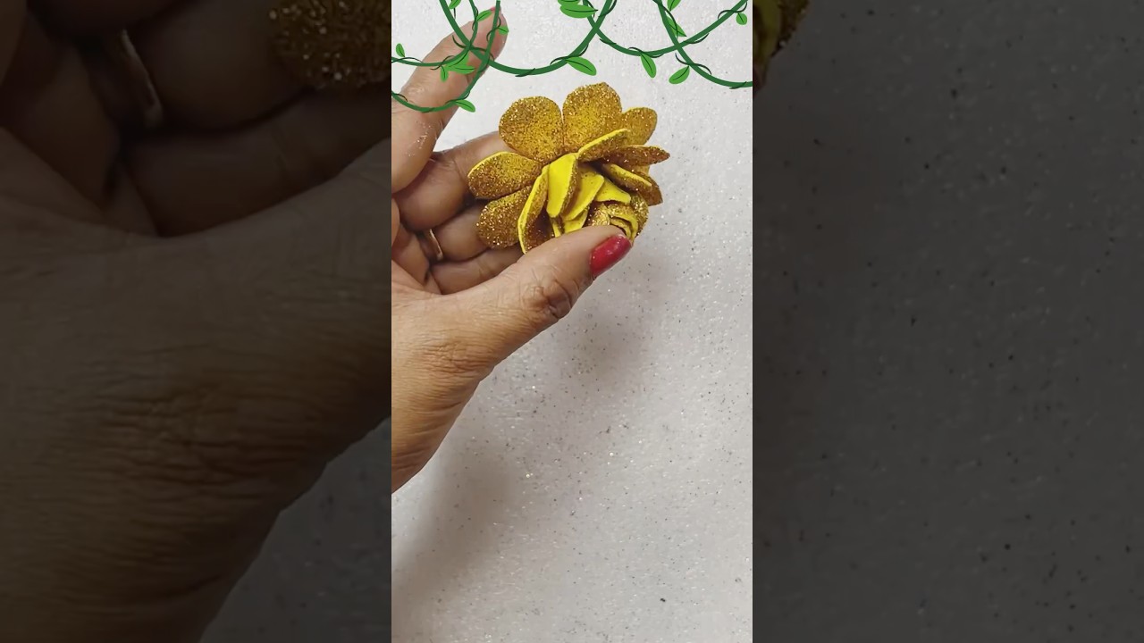 Rose making | glitter paper rose making ideas 