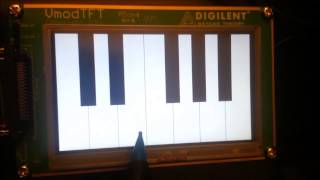 VmodTFT w/ Digilent Atlys FPGA : Touchscreen Piano