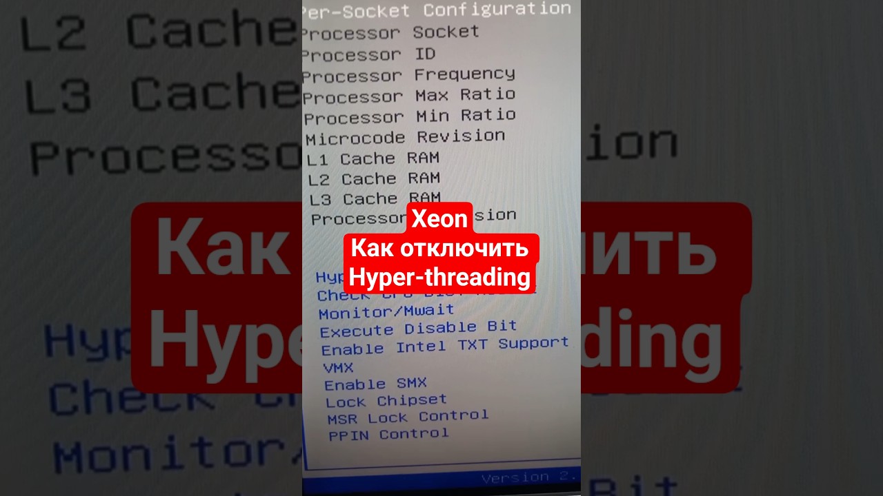 Xeon 2697a v4 как отключить Hyper-threading