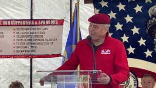 Curtis Sliwa founder of Guardian Angels at 2023 Memorial Day Parade in College Point, Queens