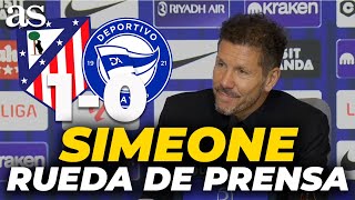 Simeone, Rueda De Prensa Completa Hoy Tras El Atlético De Madrid 1 - Alavés 0 Laliga Ea Sports
