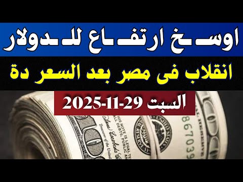 الدولار فى السوق السوداء اسعار الدولار والعملات اليوم السبت 29 11 2025 في مصر