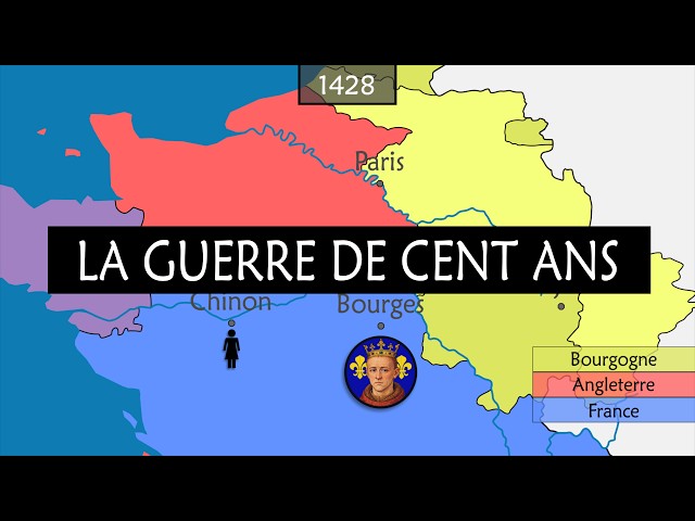 La guerre de Cent Ans - Résumé sur cartes