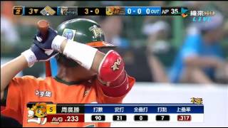 2012 CPBL 台灣大賽 Game2 潘武雄1分打點安打