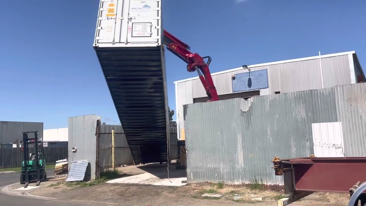 One of Our Toughest Crane Jobs Yet | 40ft Reefer Container Lift with Argosy + 43TM Effer