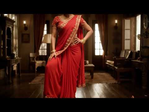 Powerful Saree Look Dominant Woman Dominative Lady Landowner Scene Intense Drama Moment 