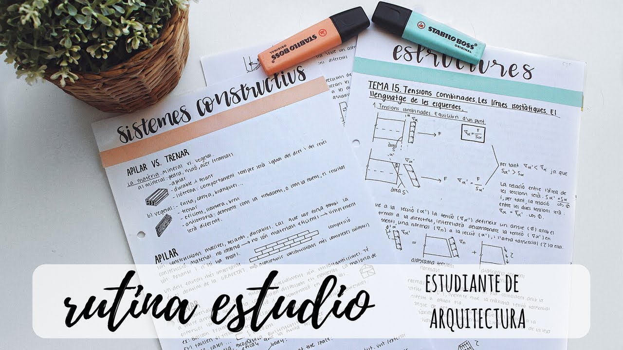 ¡¡RUTINA de ESTUDIO!!  |  ARQUITECTURA ♡ ✍