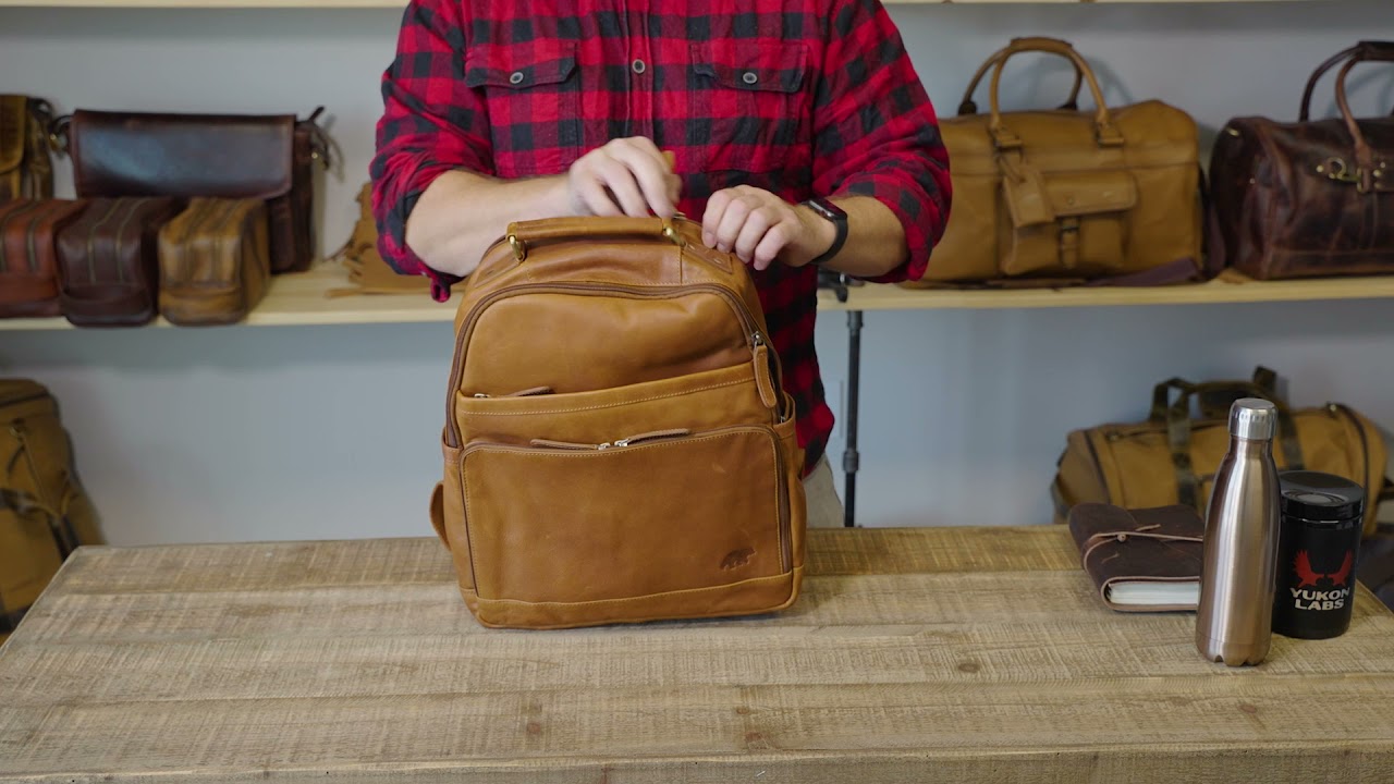 KATMAI LEATHER BACKPACK DIAPER BAG