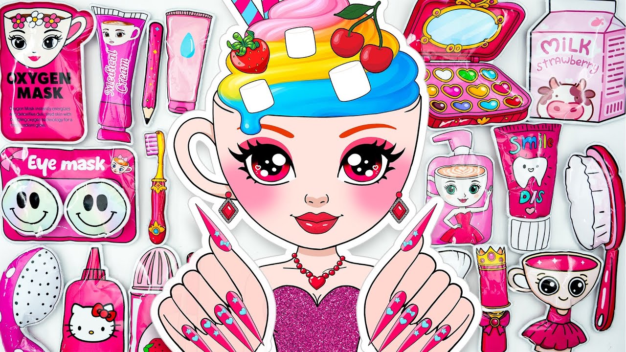 💖Paper DIY💖ITALIAN BRAINROT Ballerina Cappuccina Ice Cream Skincare Makeup💄Unboxing ASMR