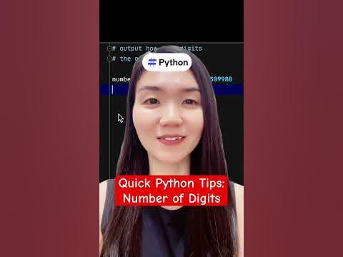 Quick Python Tips: Number of Digits in A Number #python #programming # ...