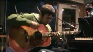 Video thumbnail of "Oasis - Liam Gallagher playing guitar in studio"