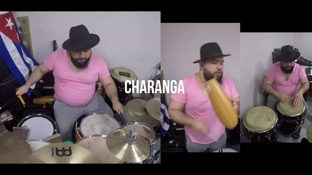 Ritmo charanga batería, guiro y congas/música Cubana /musica latina /salsa/charanga