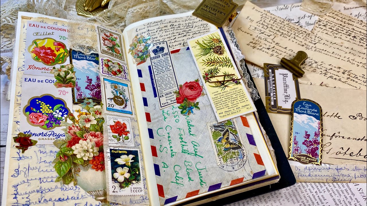 トラベラーズノート風ジャンクジャーナルの作り方 - YouTube