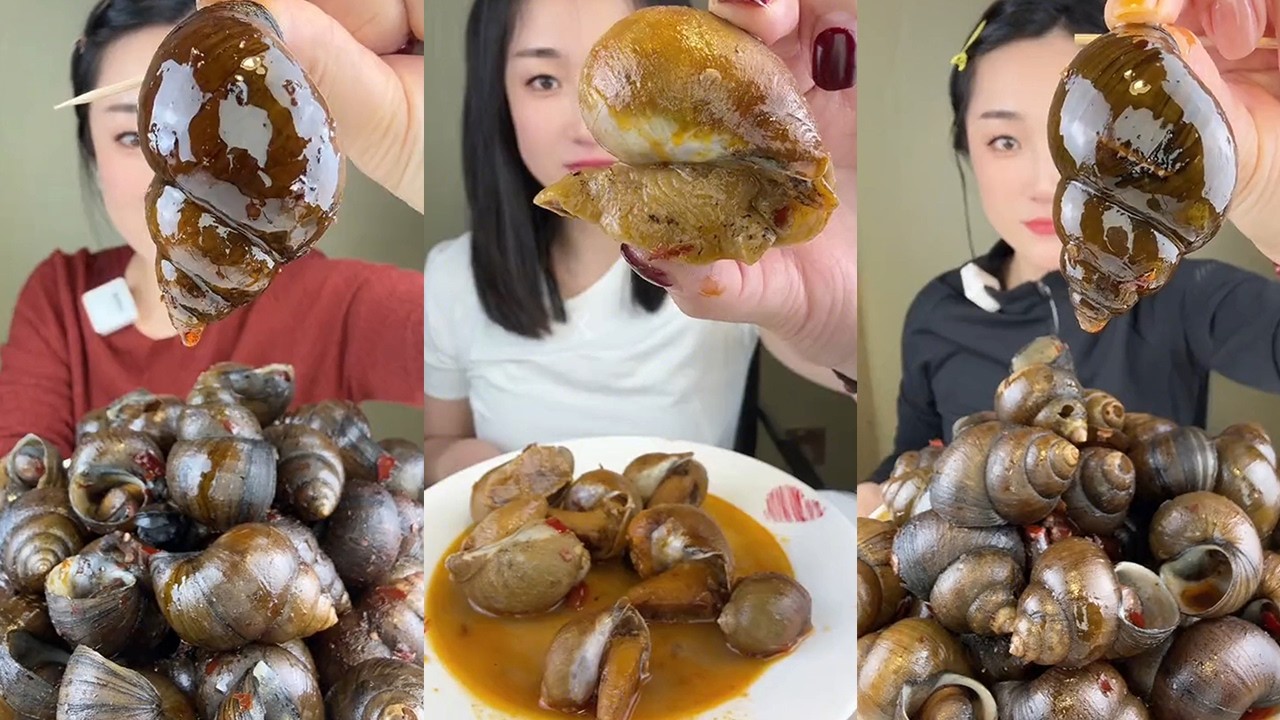 【Yummy】Spicy snail + spicy abalone snail🐚🌶#mukbang#asmr#Seafood