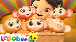 5 Mischievous Monkey's | 🍯 Lellobee Kids Songs & Cartoons! Sing and Dance by Preschool Playhouse 3,462 views 2 weeks ago 2 minutes, 16 seconds