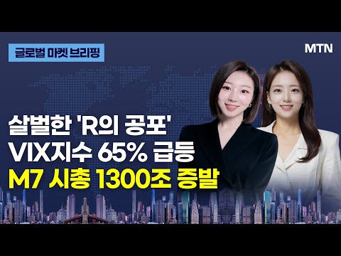 [글로벌 마켓 브리핑] 살벌한 &amp;#39;R의 공포&amp;#39; <strong>VIX지수</strong> 65% 급등 M7 시총 1300조 증발 / 머니투데이방송 (증시, 증권)