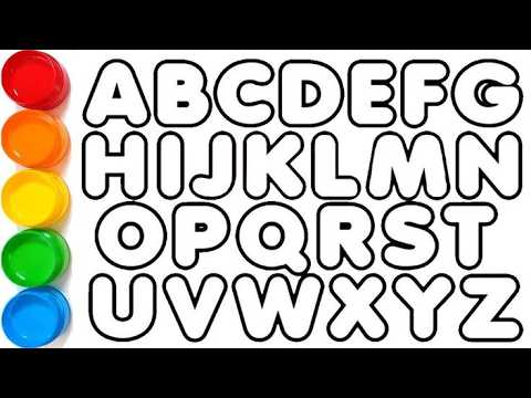 How to draw step by step Alphabets for kids,ABCD Drawing, Easy abcd ...
