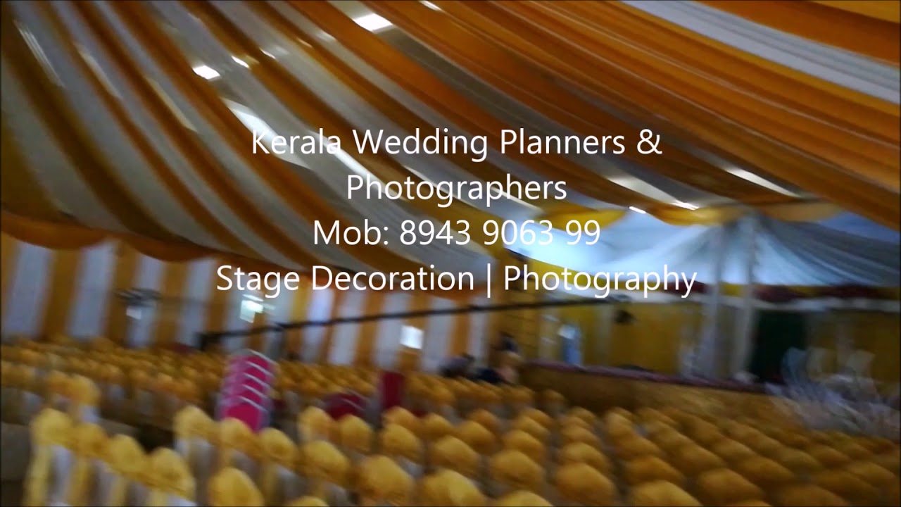 Stage Doom Work  Hall Cloth Decoration  Kerala Wedding Planners & Photographers