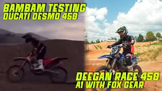 Justin Barcia Testing With Ducati Desmo 450, Hainde Deegan Race A1 450Cl With Fox Gear