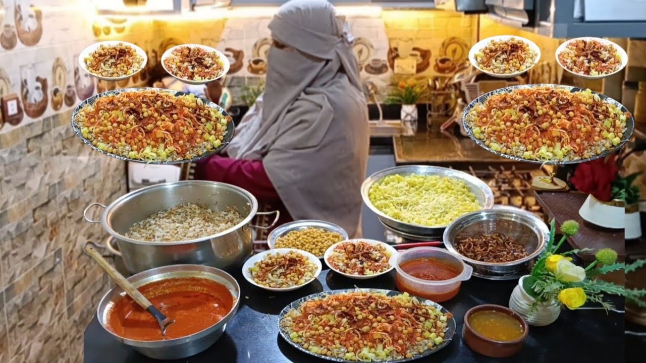 بثمن علبه هتعملي 20 علبه الكشري المصري الاصلي الذ 100 مره من كشري المحلات واوفر طبعا