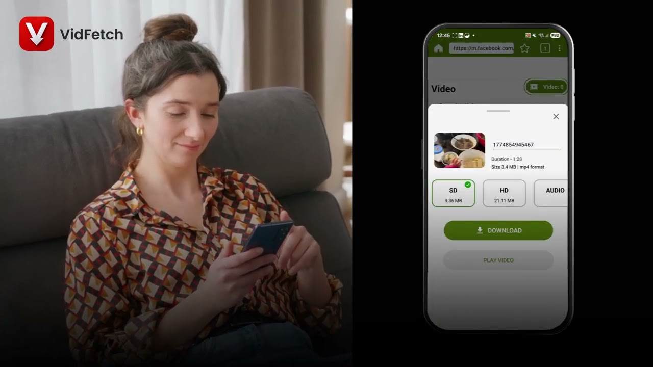 Download Any Video Instantly | MP4, AVI, MOV \u0026 More | Free Video Downloader App | VidFetch